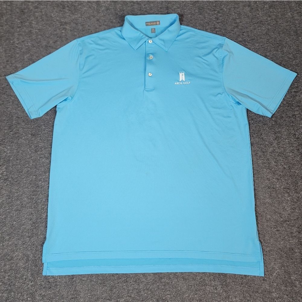 Peter Millar Polo Shirt XL Men’s Summer Comfort Blue Arcis Golf Logo Performance